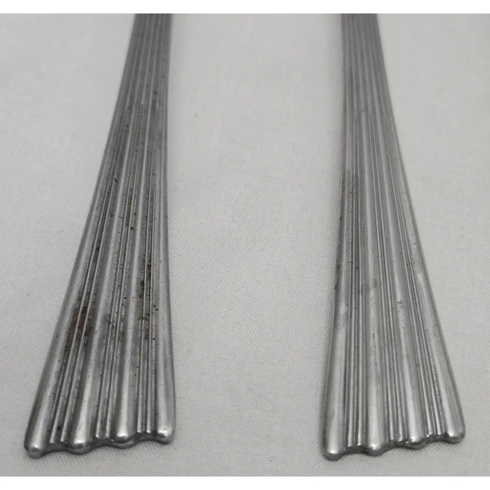 Corey Revere Silver Lot‎ - 1 Salad/3 Dinner Forks Stainless Angled Fan Tip Ridge
